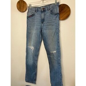Wrangler Boys Size 14 Light Wash Distressed Knees Adjustable‎ Waist